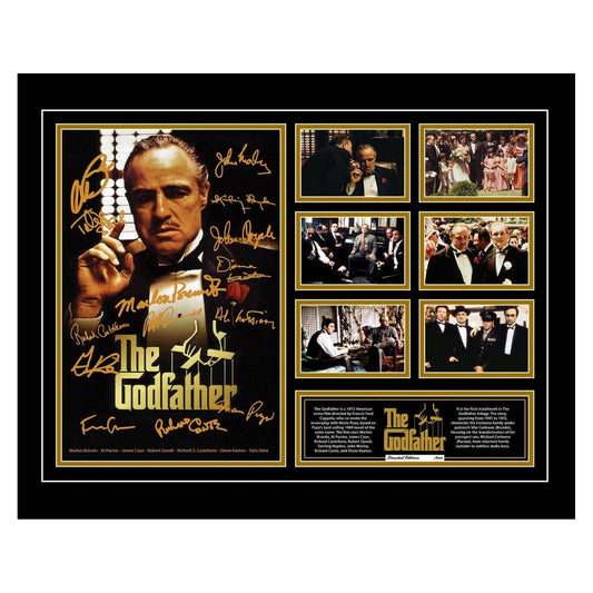 The Godfather Marlon Brand Al Pacino Robert De Niro 1972 Signed Limited Photo Memorabilia Frame - Homeware Discounts