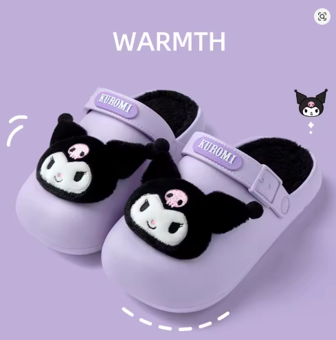 Hello Kitty Winter Fluff Slippers Wintre Slides Cozy Fuzzy Plush Slippers Sandals Cute Comfy Fluffy Shoes Women Kuromi Cinnamoroll My Melody - Homeware Discounts