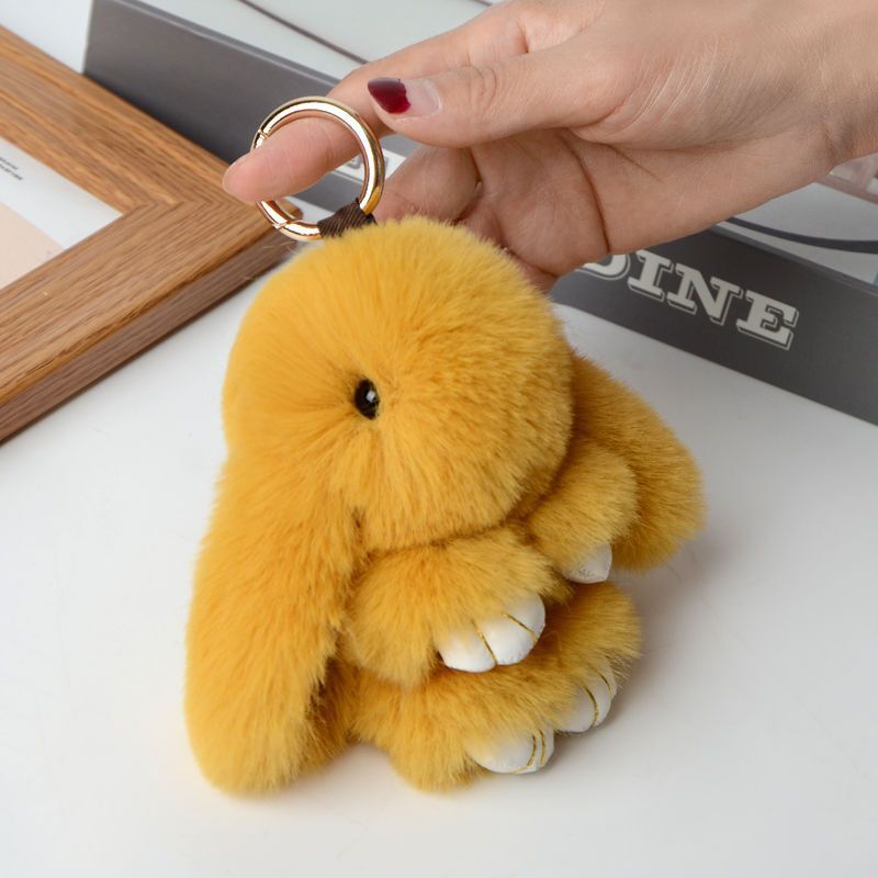 15CM Rabbit Bunny Plush Keychain Keyring Bag Accessory Faux Fur - Homeware Discounts