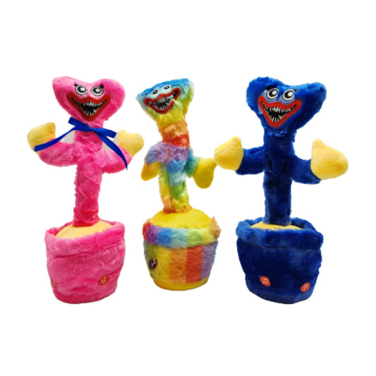 30CM Huggy Wuggy Christmas Dancing Singing Cactus Toy Decoration Ornament - Homeware Discounts