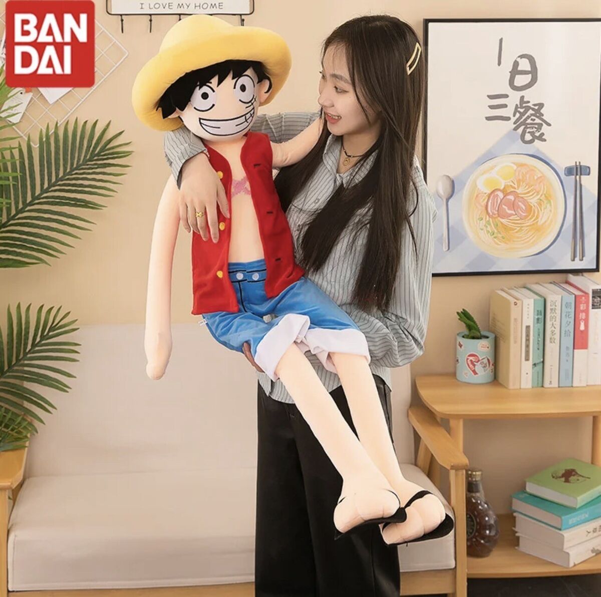 Jumbo 125cm Long ONE PIECE Monkey D.Luffy Luffy Plush Dolls Toy Cuddly Soft Toys - Homeware Discounts