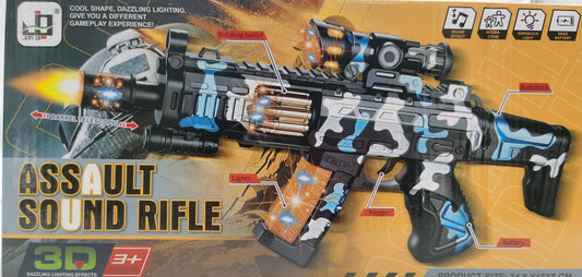 Toy Machine Gun Electronic Sound Light Vibration Toy Assault rifle Electric with Sound Light - Homeware Discounts