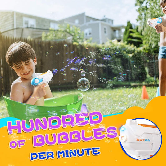 1 Pack 20cm Bubble Gun with Two Bubble Bottles Bubble Maker Blower Blaster AU - Homeware Discounts