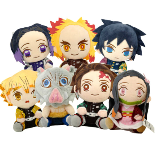 20cm Demon Slayer Anime Plush Soft Toy Nezuko Tanjiro Giyu Zenitsu Inosuke - Homeware Discounts