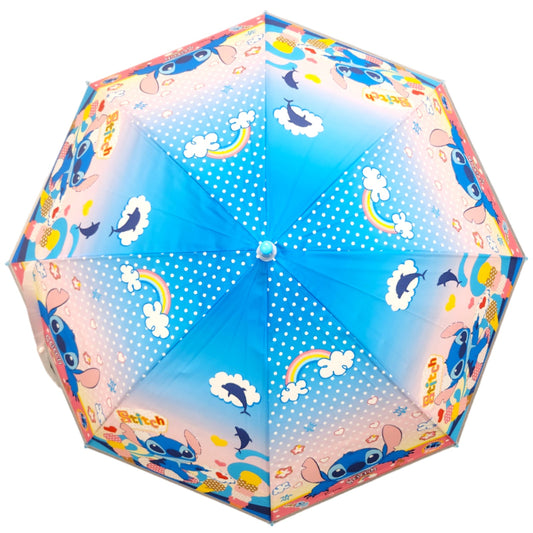 Kids Children Stitch Umbrella Characters Rainwear 80cm Winter - Homeware Discounts