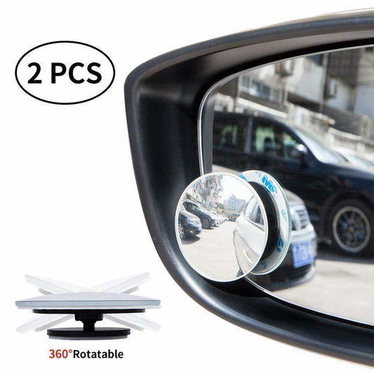 Blind Spot Mirror Set Round HD Convex Rear Side View Mirror 360° Rotatable Blind Spot Auxiliary Rearview Mirror - Homeware Discounts