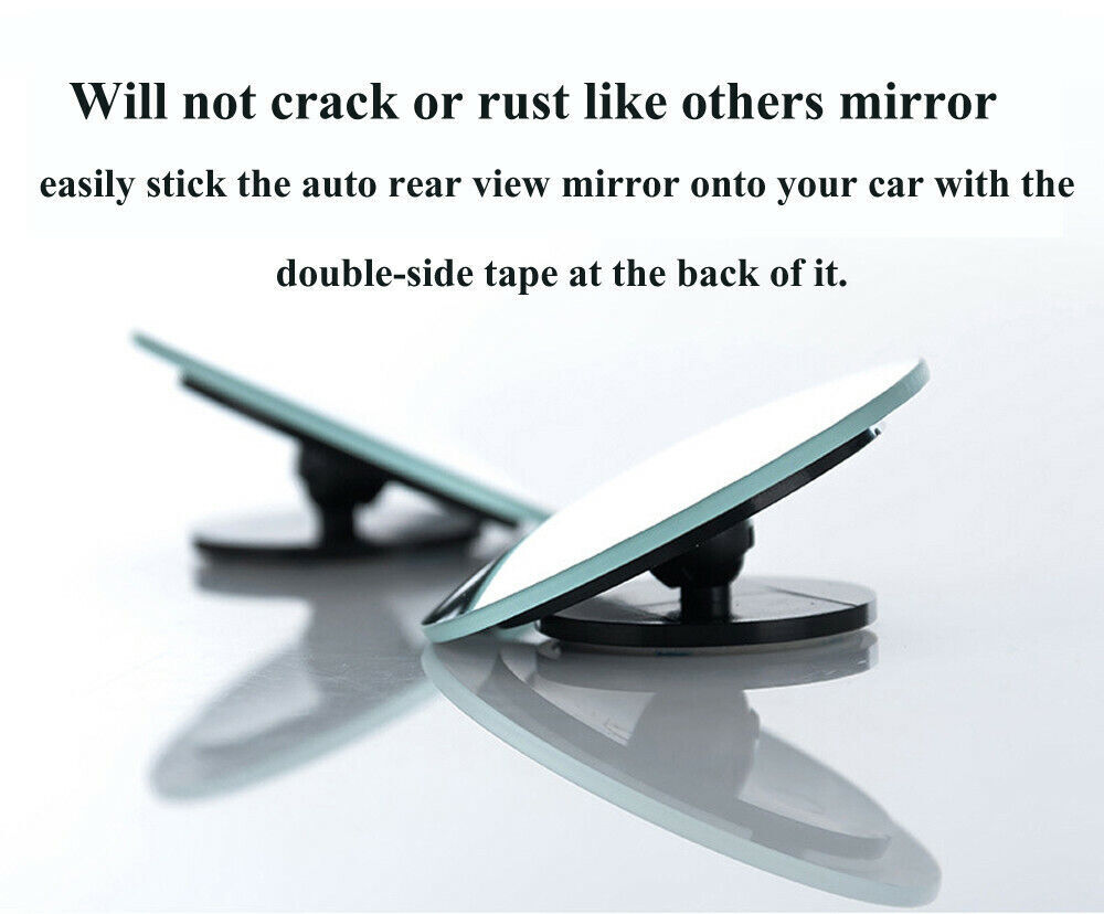 Blind Spot Mirror Set Round HD Convex Rear Side View Mirror 360° Rotatable Blind Spot Auxiliary Rearview Mirror - Homeware Discounts