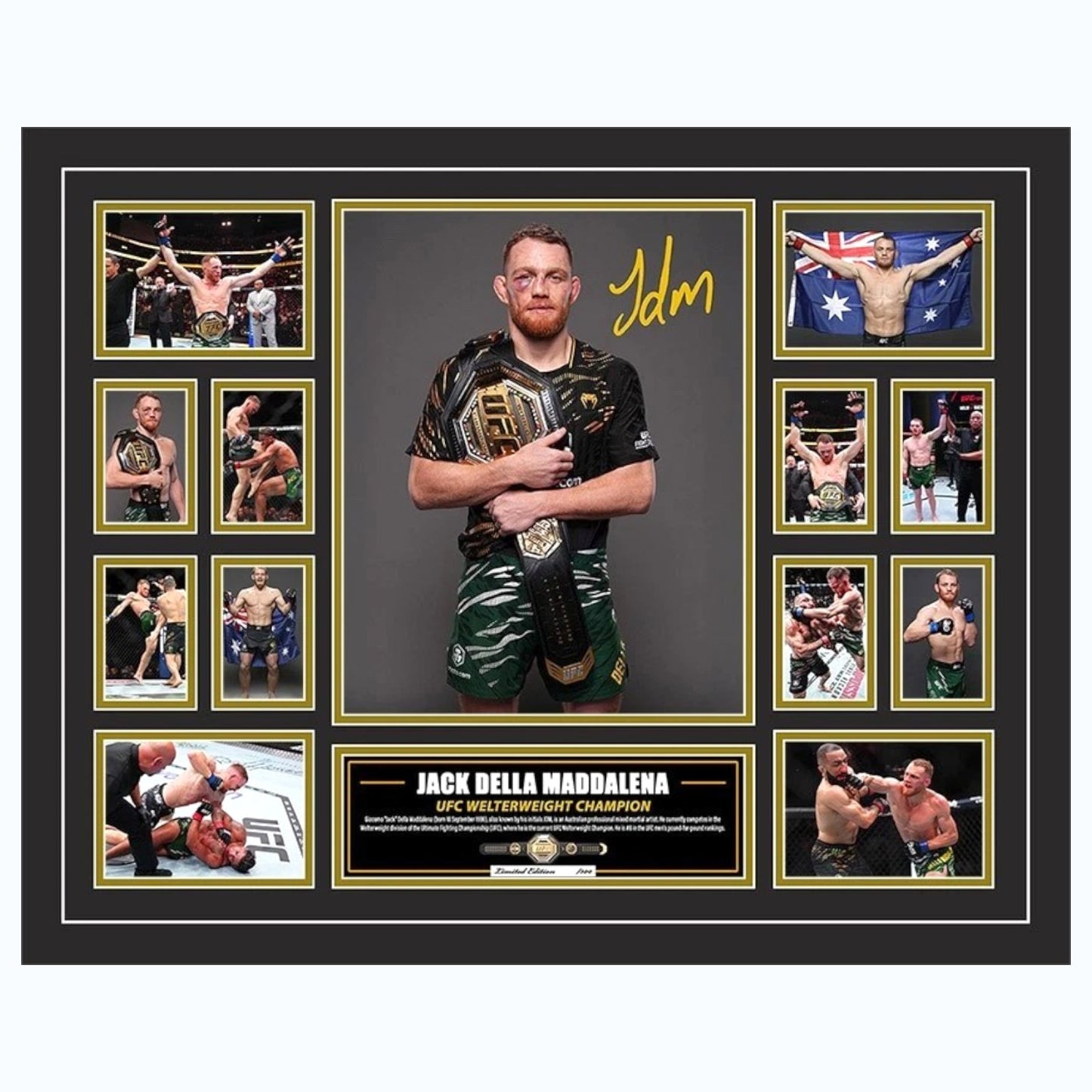 Jack Della Maddalena Signed Limited Photo Memorabilia Frame - My Store