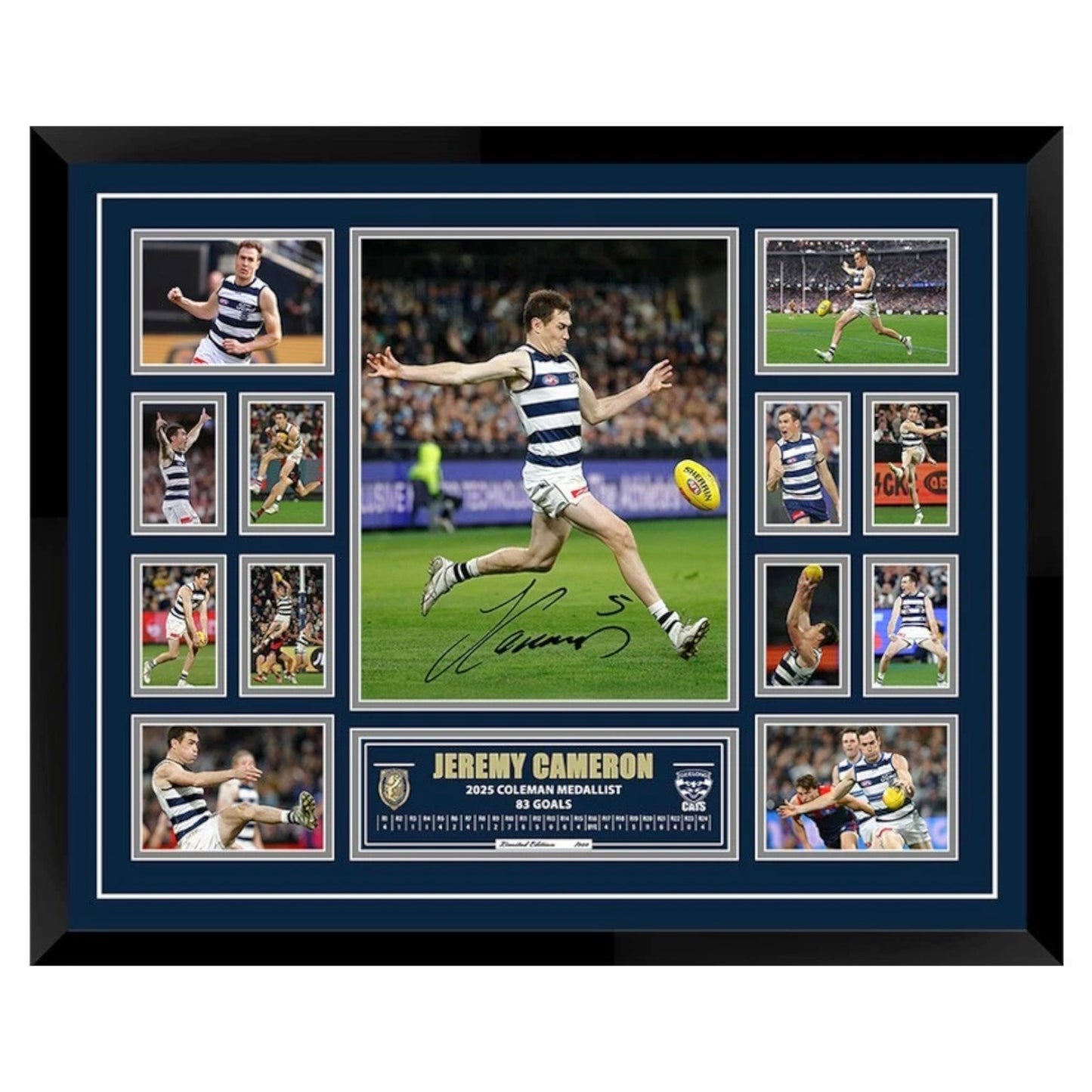 Jeremy Cameron Geelong 2025 Coleman Medallist Signed Limited Photo Memorabilia Frame - My Store