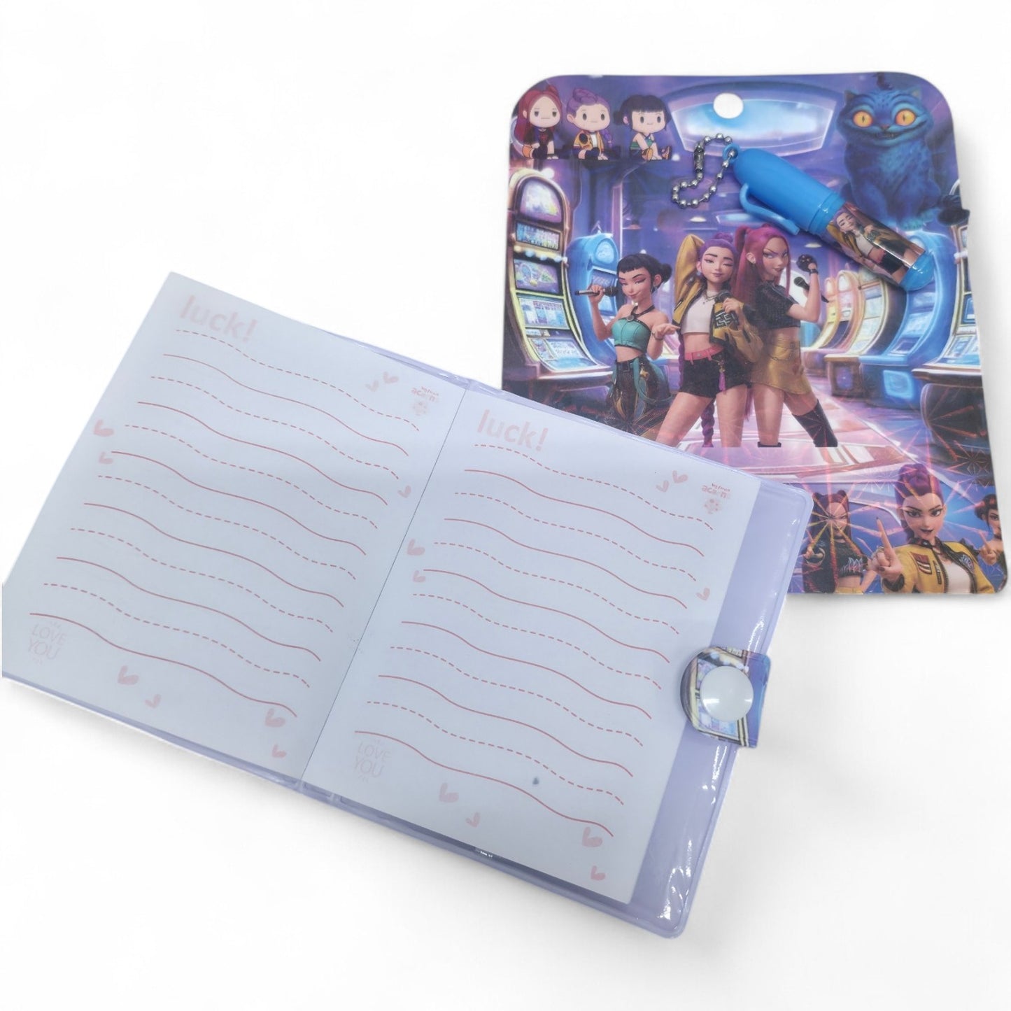 K-Pop Demon Hunters Pocket Notebook Decorative Pen Kids diary set - My Store