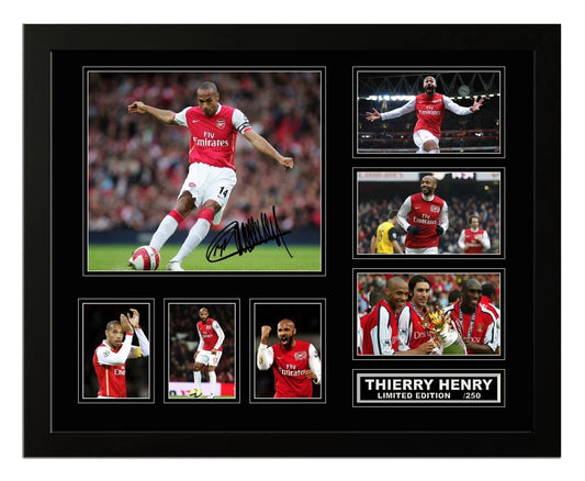 THIERRY HENRY ARSENAL FC Signed Limited Photo Memorabilia Frame