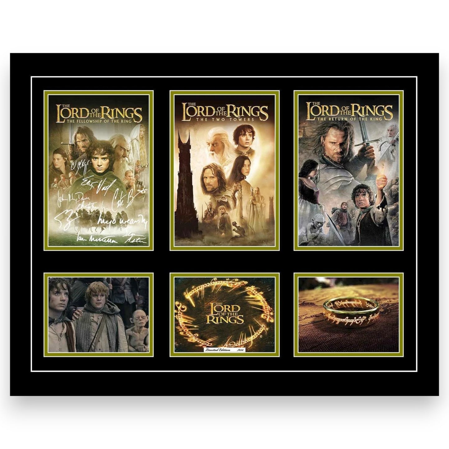The Lord Of The Rings Trilogy Signed 56CM x 46CM Wooden Frame MEMORABILIA - My Store