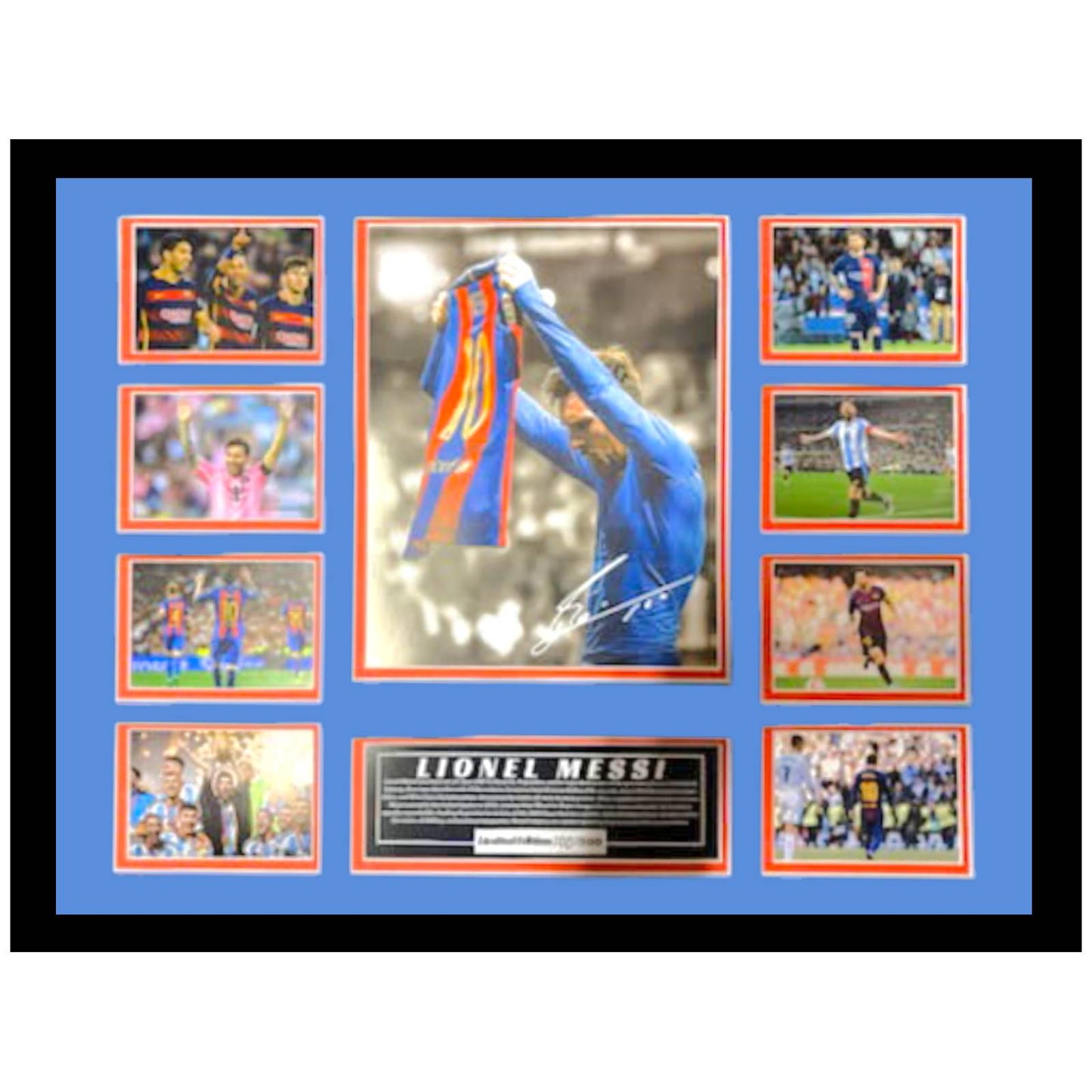 Lionel Messi Limited Edition Photo Memorabilia Wooden Frame