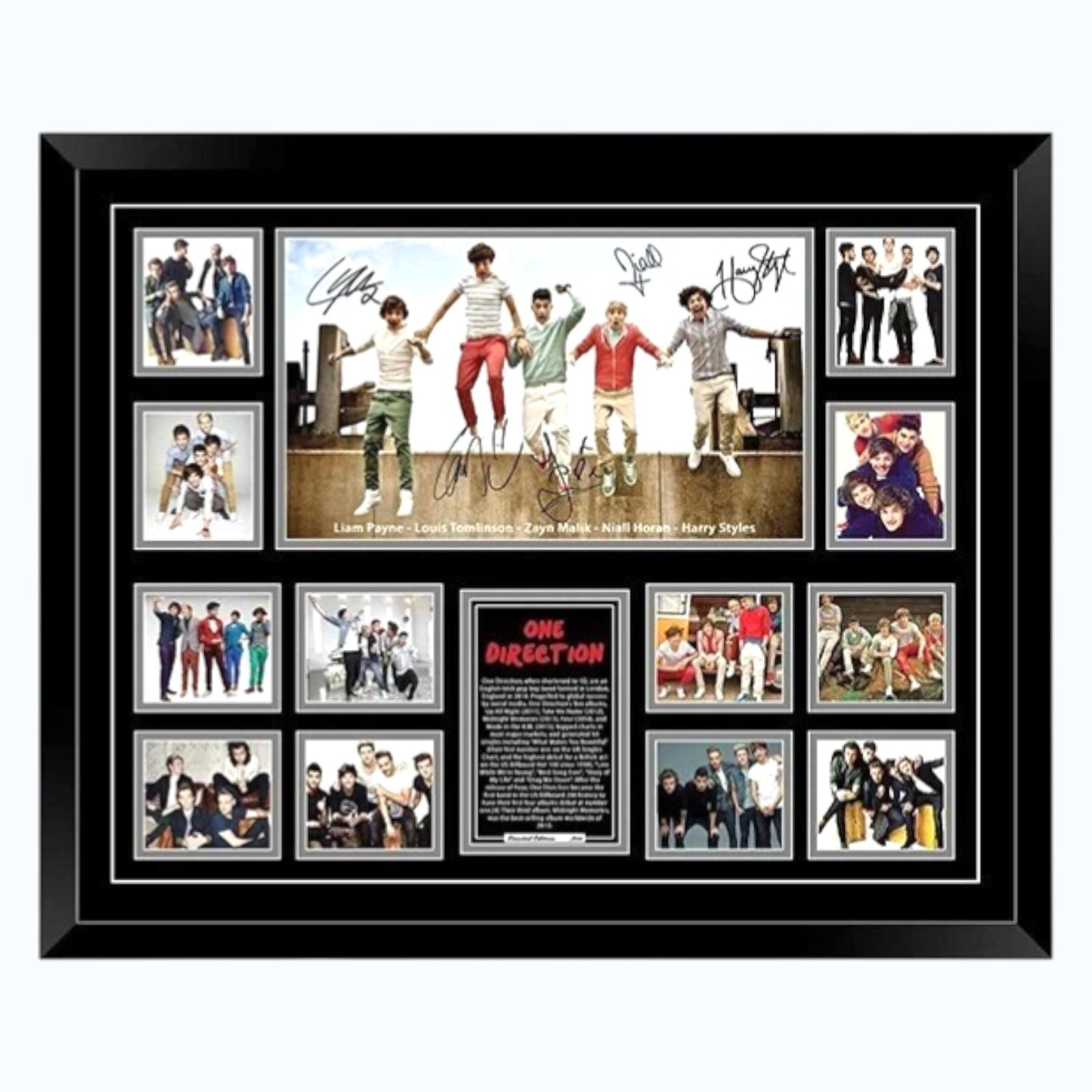 One Direction Harry Styles Zayn Malik Signed Limited Photo Memorabilia Frame - My Store