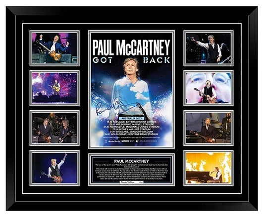 PAUL MCCARTNEY GOT BACK TOUR Australia Tour 2023 Signed Limited Photo Memorabilia Frame