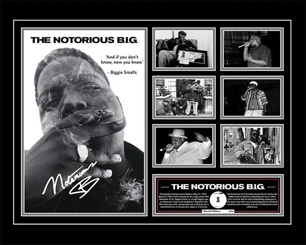 THE NOTORIOUS BIG BIGGIE SMALLS HYPNOTIZE Signed Limited Photo Memorabilia Frame