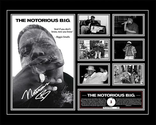 THE NOTORIOUS BIG BIGGIE SMALLS HYPNOTIZE Signed Limited Photo Memorabilia Frame