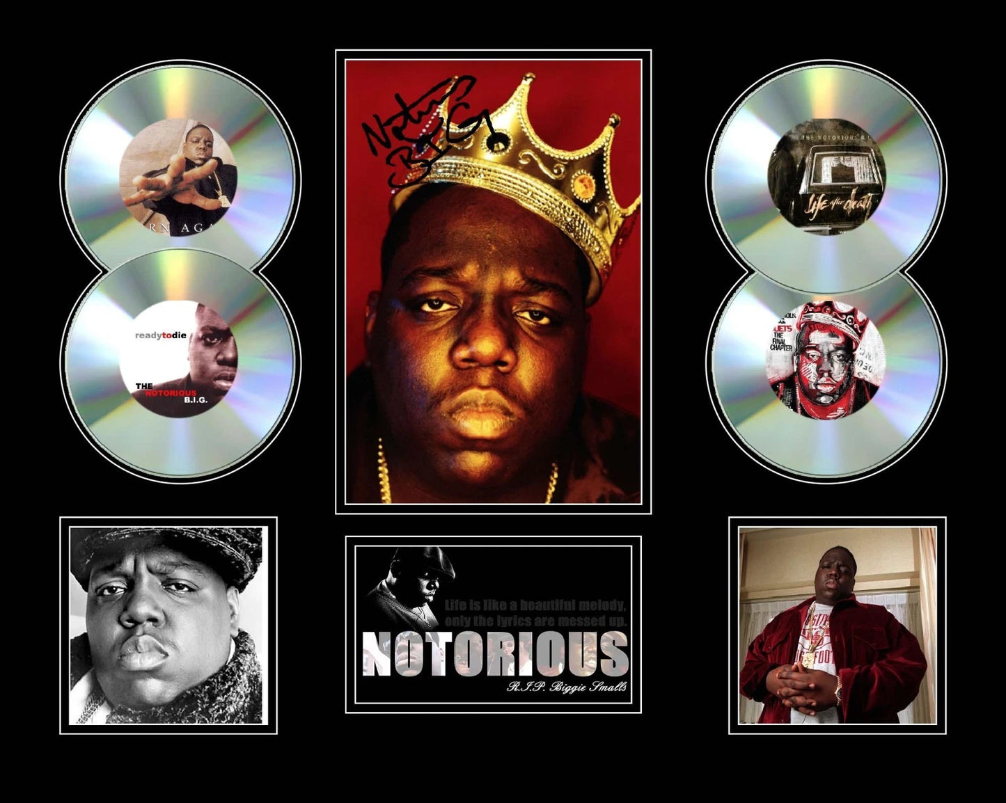 THE NOTORIOUS BIG BIGGIE SMALLS Signed Limited Photo Memorabilia Frame