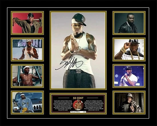 50 CENT Rapper GET RICH OR DIE TRYIN Signed Limited Photo Memorabilia Frame