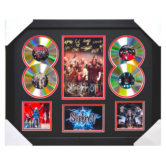 SLIPKNOT 4CD Signed 56CM x 46CM Wooden Frame MEMORABILIA - My Store