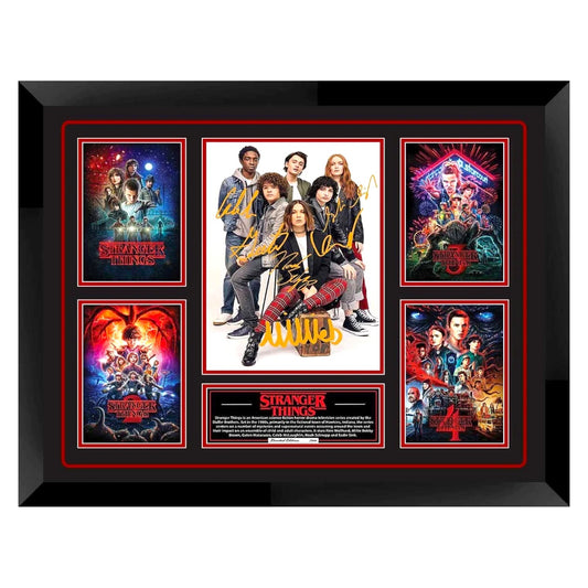 Stranger Things Collection Signed 56CM x 46CM Wooden Frame MEMORABILIA - My Store