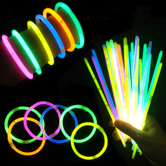 50-500Pcs Mixed Colour Glow Sticks Bracelets Party Glow In the Dark Glowsticks - My Store