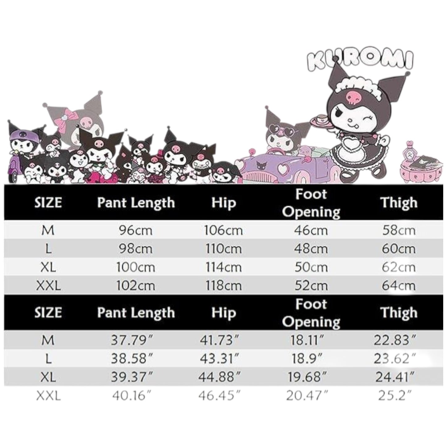 Kuromi Pajama Pants Women's winter Cotton Pajamas Bottoms Girls Soft Comfy Sleep Lounge Fuzzy Long Pants - My Store
