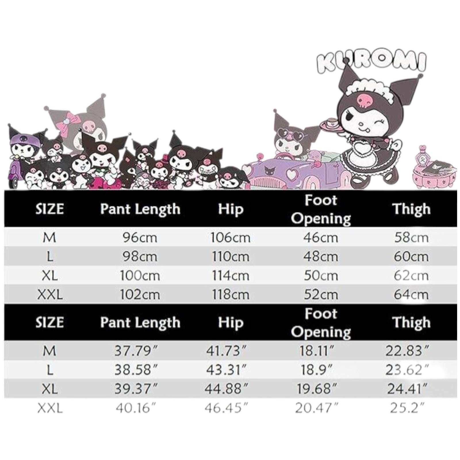 Kuromi Pajama Pants Women's winter Cotton Pajamas Bottoms Girls Soft Comfy Sleep Lounge Fuzzy Long Pants - My Store