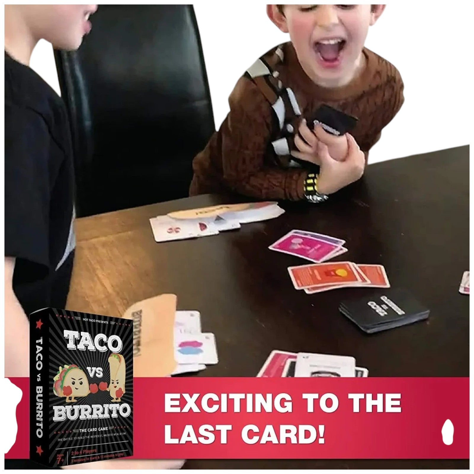 Taco vs Burrito The Card Game Family Drinking Game For 2 To 4 Players Ages 7+ By Hot Taco Sealed - My Store