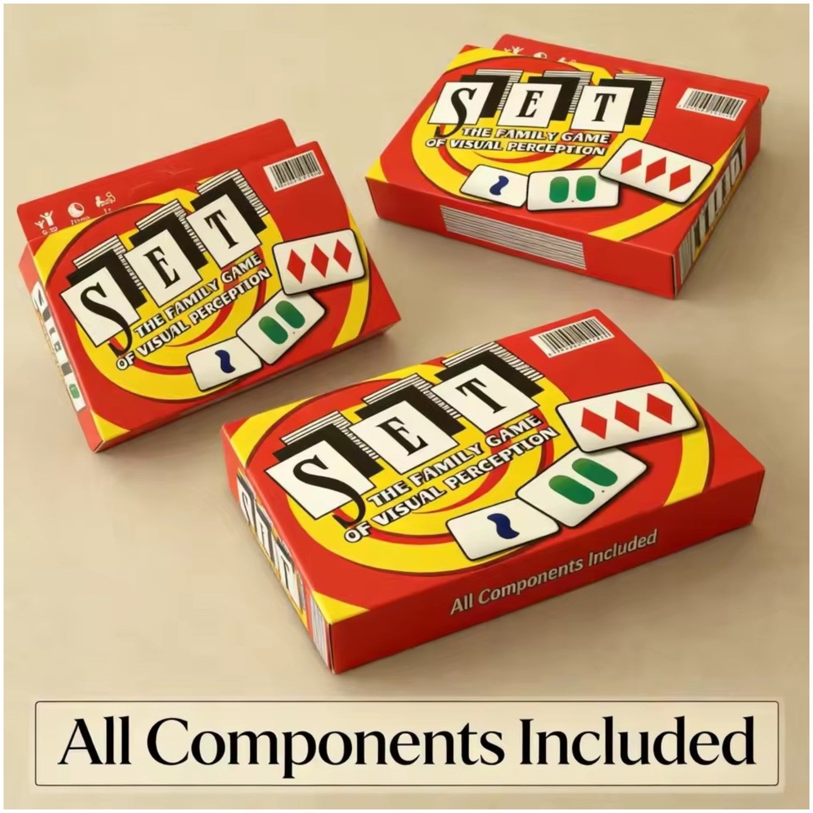 SET Visual Perception Card Game - Fast-Paced Family Brain Training Game for Ages 6+, Enhances Pattern Recognition & Logical Thin - My Store