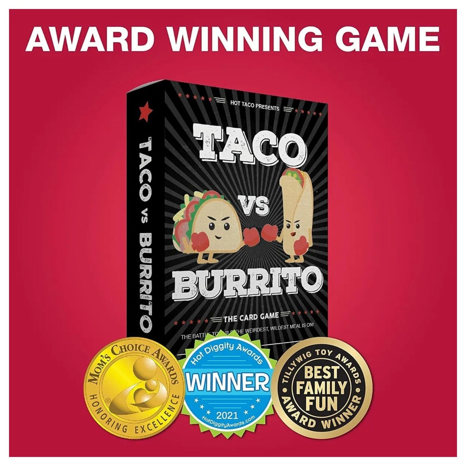 Taco vs Burrito The Card Game Family Drinking Game For 2 To 4 Players Ages 7+ By Hot Taco Sealed - My Store