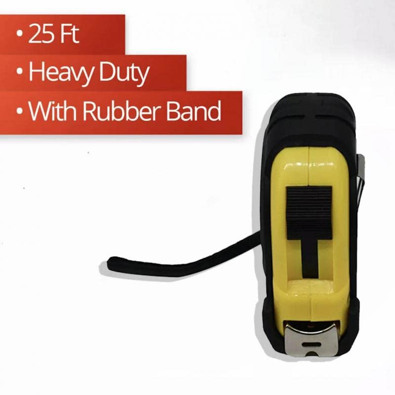 Tape Measure 5m/16ft  Measuring Tape Measure Steel Ruler Rule Lock Rubber Grip Metric & Inch Triple Lock Mechanism