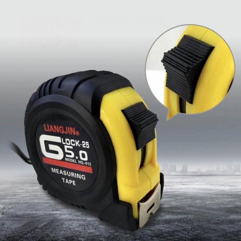 Tape Measure 5m/16ft  Measuring Tape Measure Steel Ruler Rule Lock Rubber Grip Metric & Inch Triple Lock Mechanism