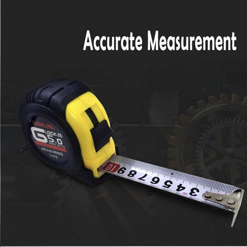 Tape Measure 5m/16ft  Measuring Tape Measure Steel Ruler Rule Lock Rubber Grip Metric & Inch Triple Lock Mechanism
