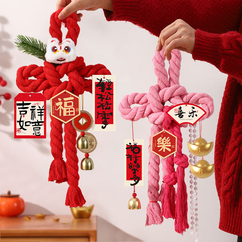 Lunar New Year Chinese Knot- PINK 20x30cm, Handmade Wall Ornaments - My Store