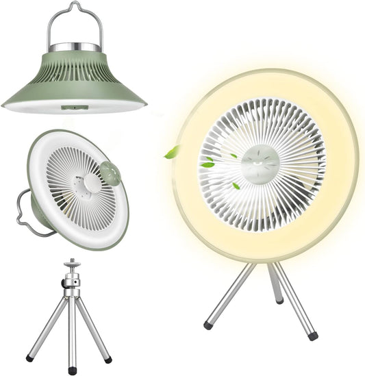 Camping Fan LED Lights 2in1 Portable Ceiling Fan Hanging Hook Mosquito Repellent Mini Fan Cooling Fan for Tent Outdoor - My Store