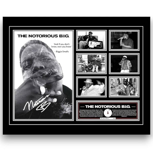 THE NOTORIOUS BIG BIGGIE SMALLS HYPNOTIZE Signed Limited Photo Memorabilia Frame