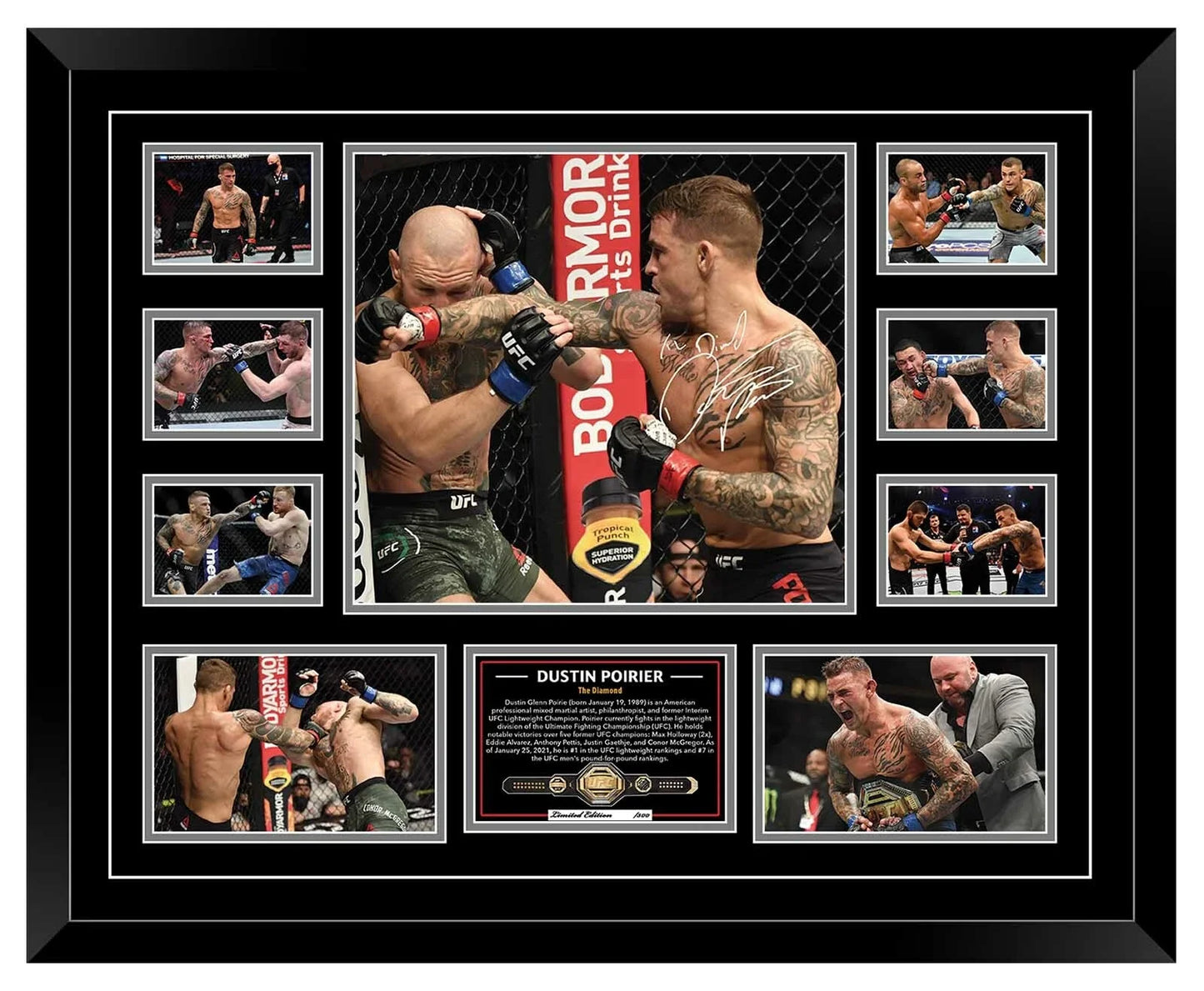 DUSTIN POIRIER UFC Limited Edition Photo Memorabilia Wooden Frame - My Store