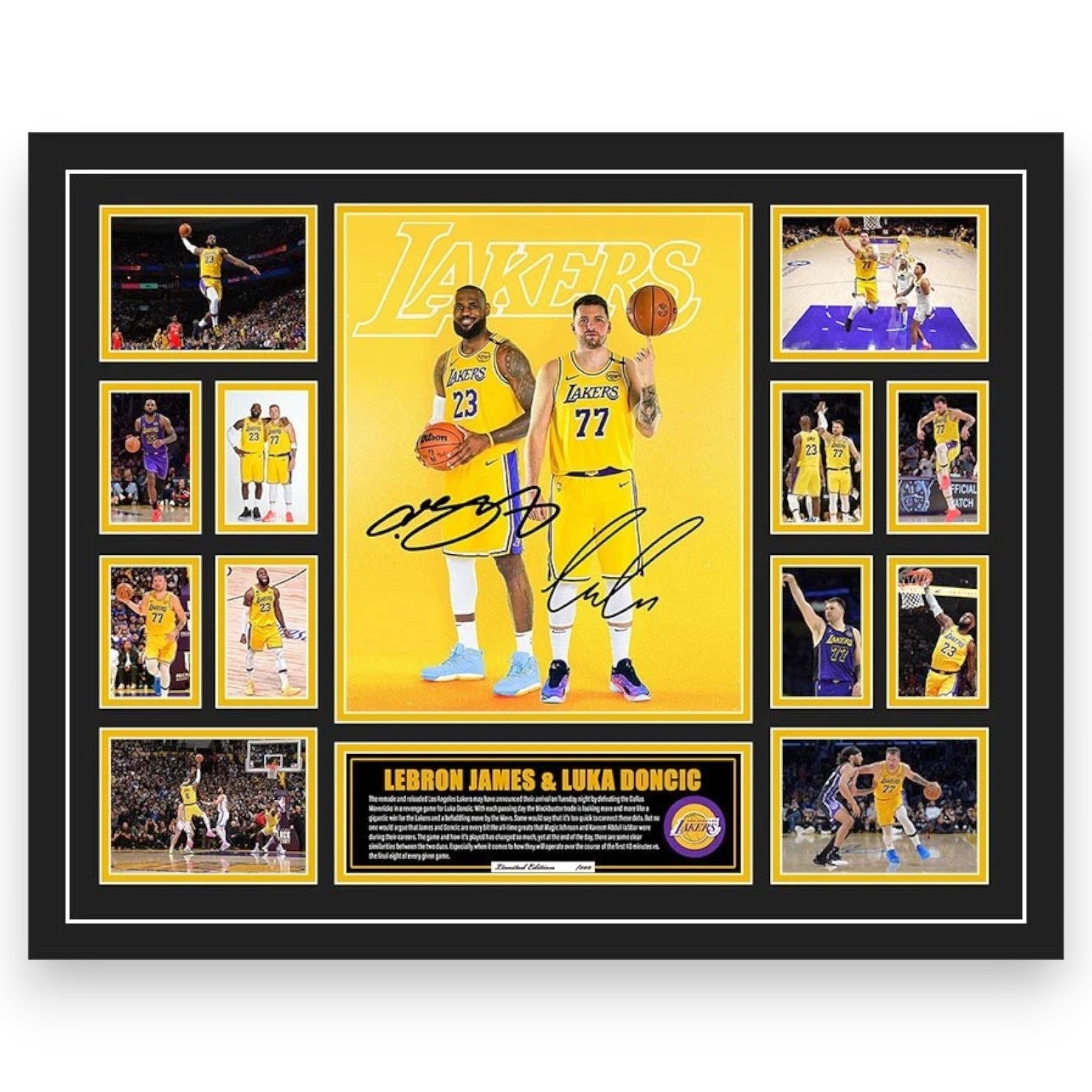 LeBron James Luka Doncic LA Lakers Signed Limited Photo Memorabilia Frame - My Store