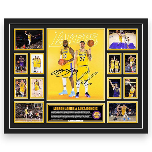 LeBron James Luka Doncic LA Lakers Signed Limited Photo Memorabilia Frame - My Store