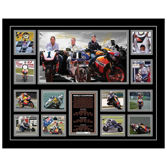 Casey Stoner Mick Doohan & Wayne Gardner World Champions Signed Limited Photo Memorabilia Frame - My Store