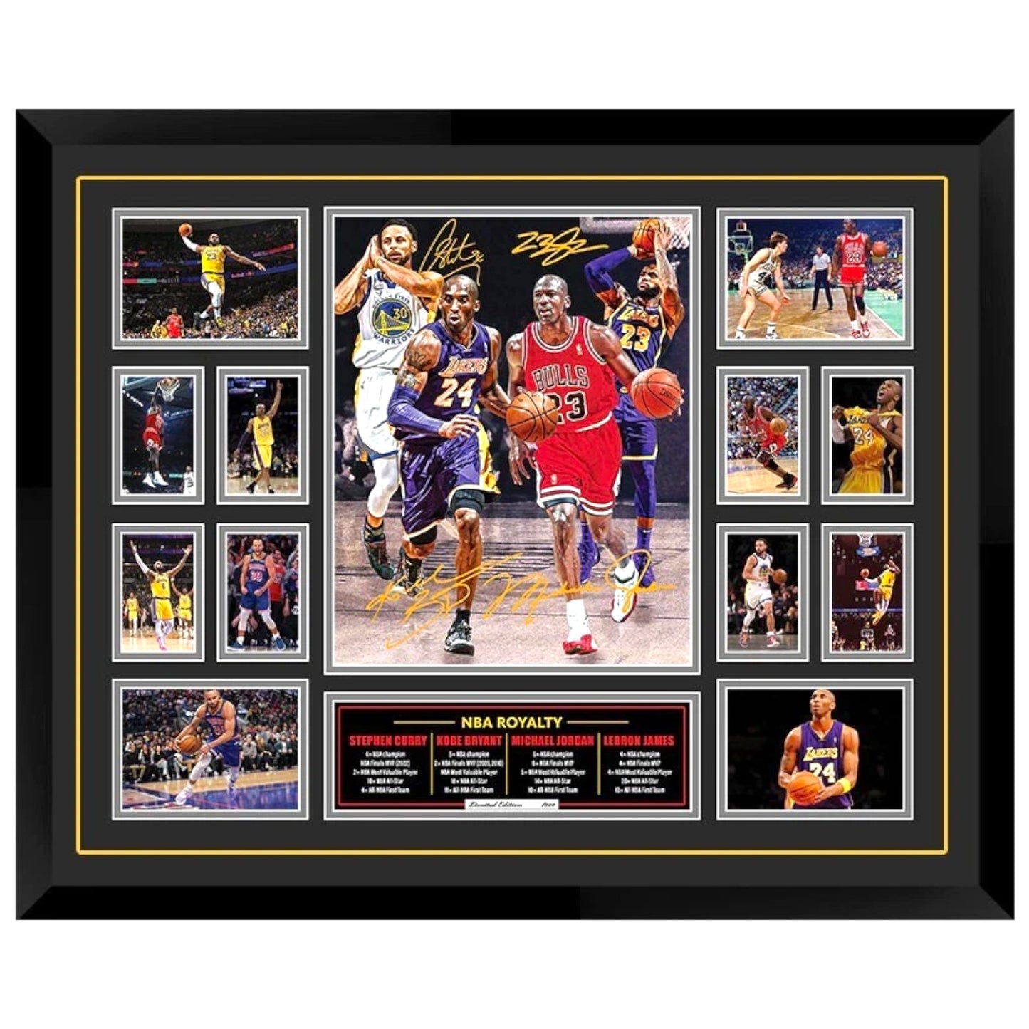 NBA Royalty Michael Jordan & Kobe Bryant Signed Limited Photo Memorabilia Frame - My Store