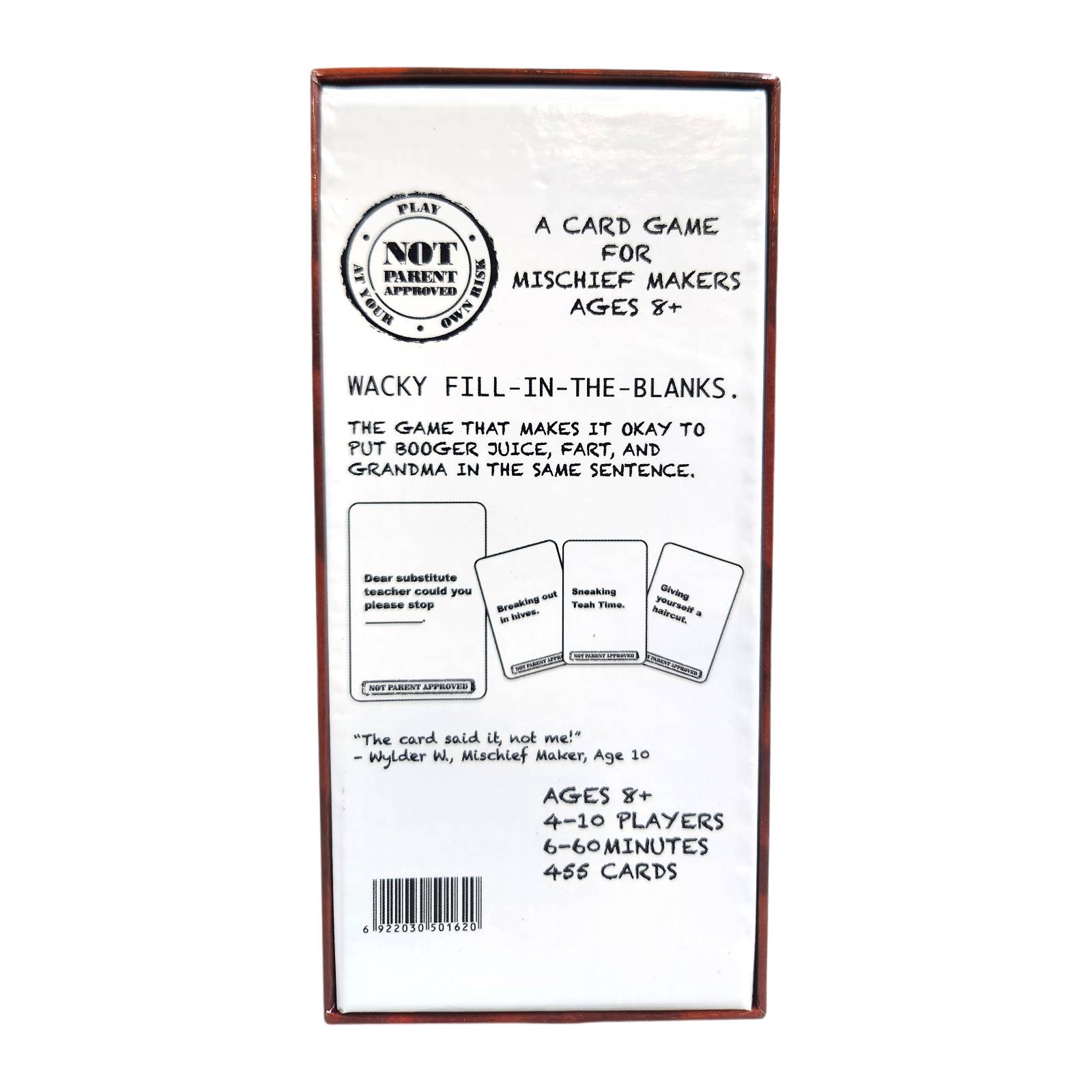 Not Parent Approved: A Fun Card Game for Kids - Homeware Hobbies