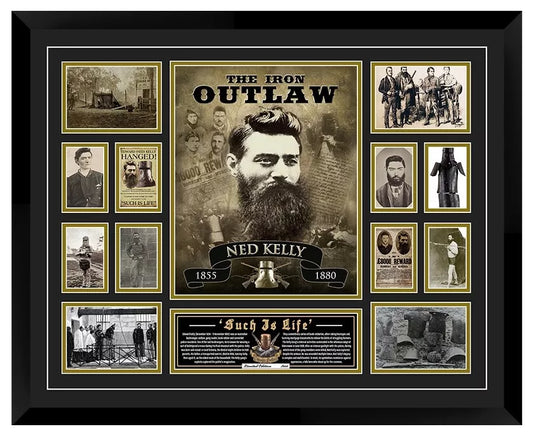 NED KELLY THE IRON OUTLAW Signed Limited Edition Photo Memorabilia Wooden Frame - My Store