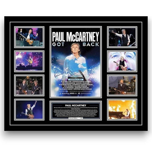 PAUL MCCARTNEY GOT BACK TOUR Australia Tour 2023 Signed Limited Photo Memorabilia Frame