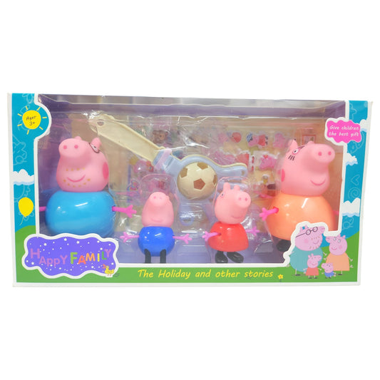 4-Piece Peppa Pig Family Toy Set Figurine Figure Kids Stickers - My Store