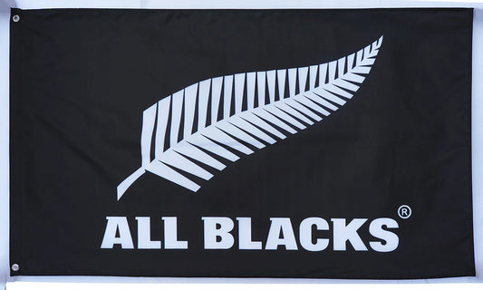 Large All Blacks Rugby Team Flag Heavy Duty Outdoor 90 X 150 CM - 3ft x 5ft