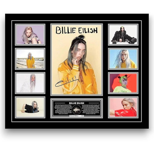 BILLIE EILISH Signed Limited Edition Photo Memorabilia Wooden Frame