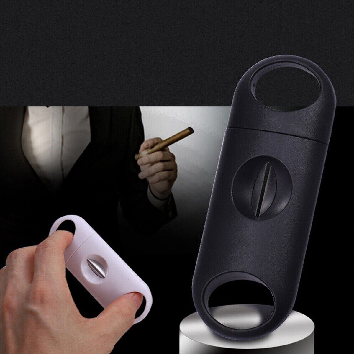 V-Cut Cigar Cutter Stainless Steel Blade Knife Scissor Shear Tobacco Smoke Tool - Homeware Discounts