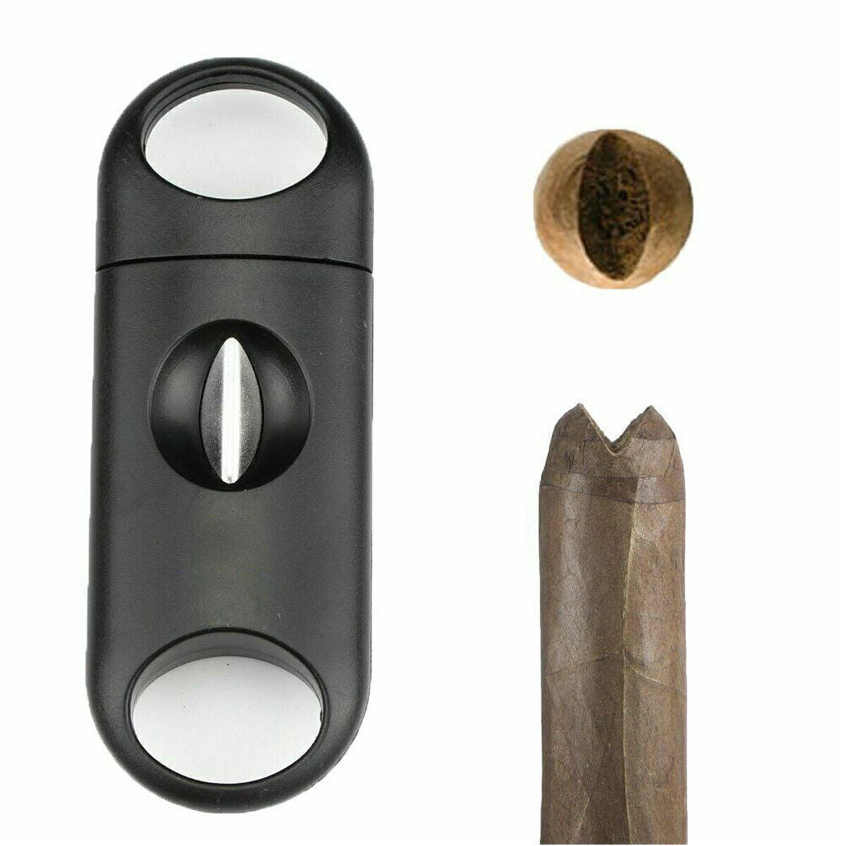 V-Cut Cigar Cutter Stainless Steel Blade Knife Scissor Shear Tobacco Smoke Tool - Homeware Discounts